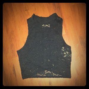 Hollister lace crop top